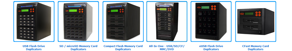 Flash Duplicators: Flash Media USB MSD SD CF Card Memory Duplicators & Sanitizers