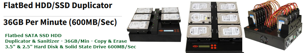 Flatbed SATA SSD HDD Duplicator & Sanitizer: HDD SSD Duplicator/Hard Drive Duplicator - 36GB Per Minute (600MB/Sec) - Copy & Erase Hard Drives | Aftindia.in