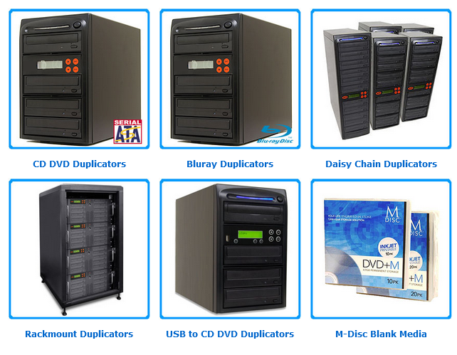 CD DVD & Blu-ray SATA Duplicators