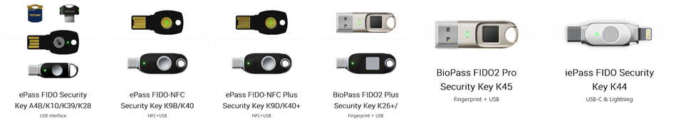 FEITIAN FIDO Security Keys - Yubico Yubikey Strong Two Factor Authentication - THETIS FIDO U2F FIDO2 Security Key Devices and Hardware Passkeys