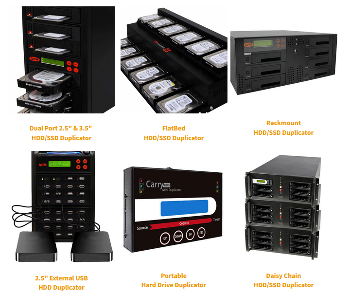 Hard Drive SATA HDD SSD Duplicators & Sanitizers