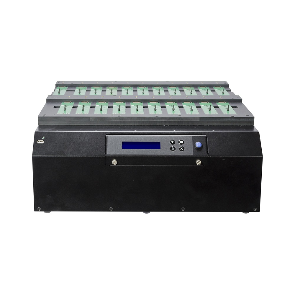 M.2 NVMe PCIe Duplicators: ​​PE2100 - 1 to 20 NVMe PCIe SSD(M.2/U.2) Duplicator and Sanitizer - 24GB/Min