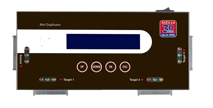 PRO398 1 to 3 Targets Ultra-high Speed SATA HDD SSD Duplicator 1-3 - 30 GB per min Copy Speed