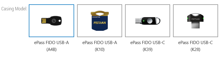 Buy ePass FIDO Security Key A4B/K10/K39/K28