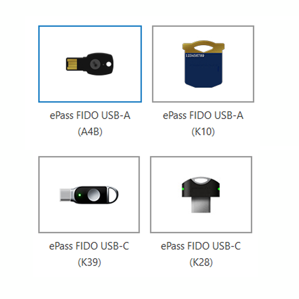 ePass FIDO Security Keys A4B K10 K39 K28
