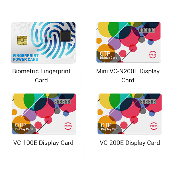 Power Card - Fingerprint Card - Event-Based (HOTP) OTP Card - Time-Based (TOTP) OTP Card
